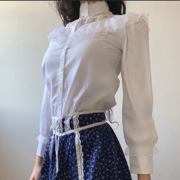🤍 Vintage Gunne Sax blouse | XXS - Picture 5 of 15